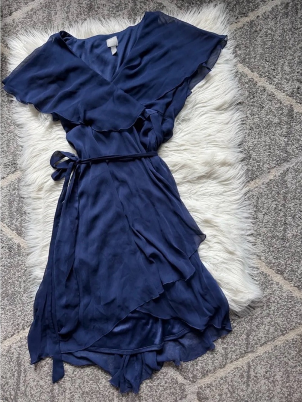 ASOS caped high-low dress